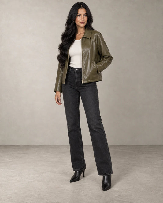 FAUX LEATHER JACKET