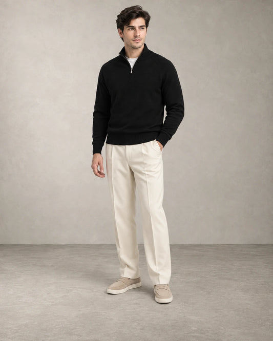HALF-ZIP SWEATER