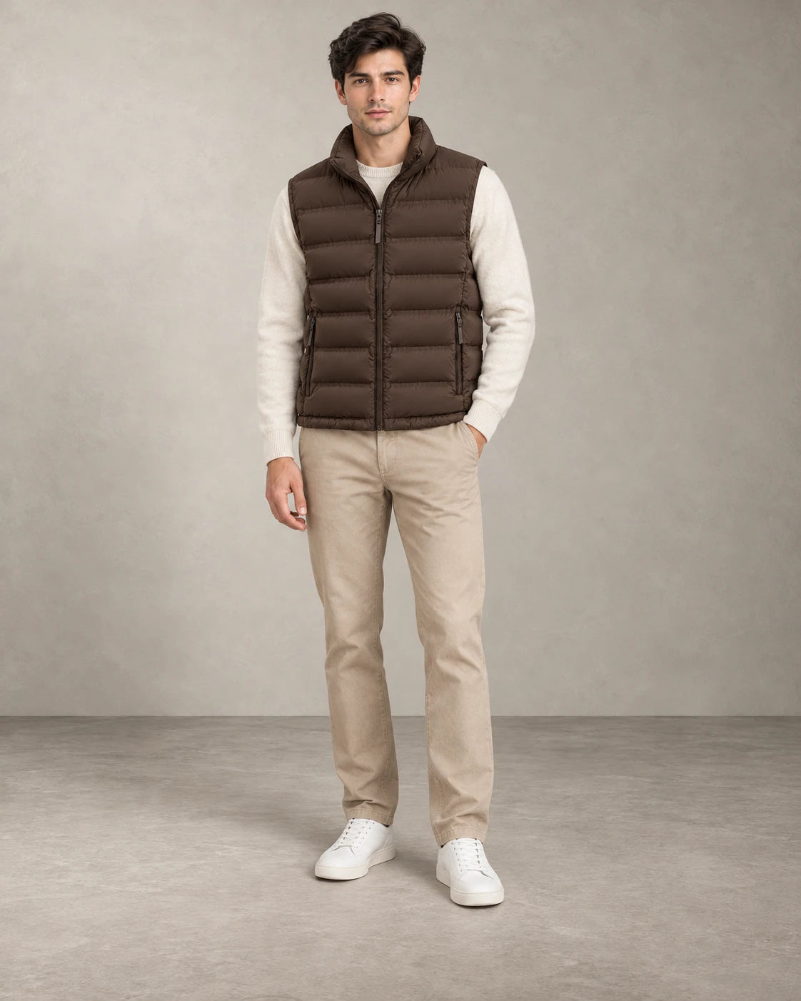 LIGHT PUFFER VEST – Braun