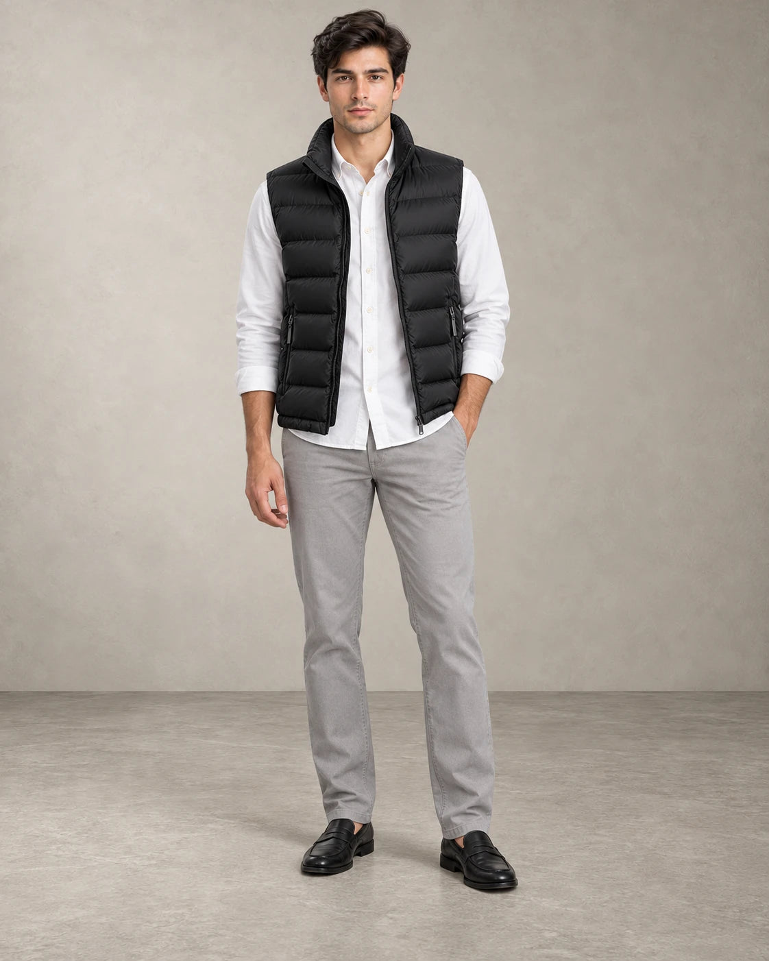 LIGHT PUFFER VEST – Schwarz