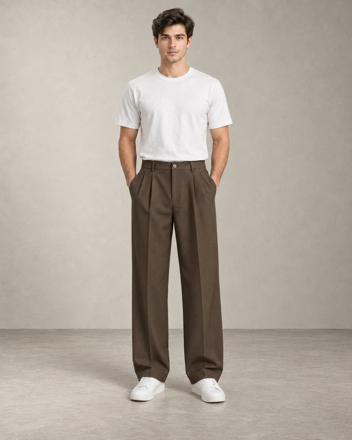 PLEATED WIDE TROUSERS – Braun