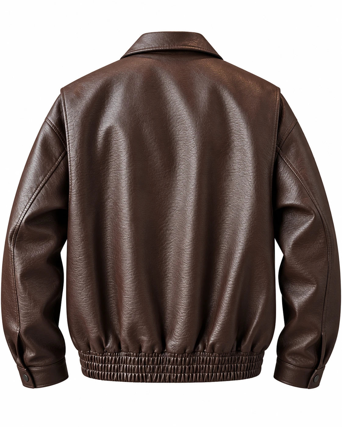 LEATHER UTILITY BOMBER – Braun