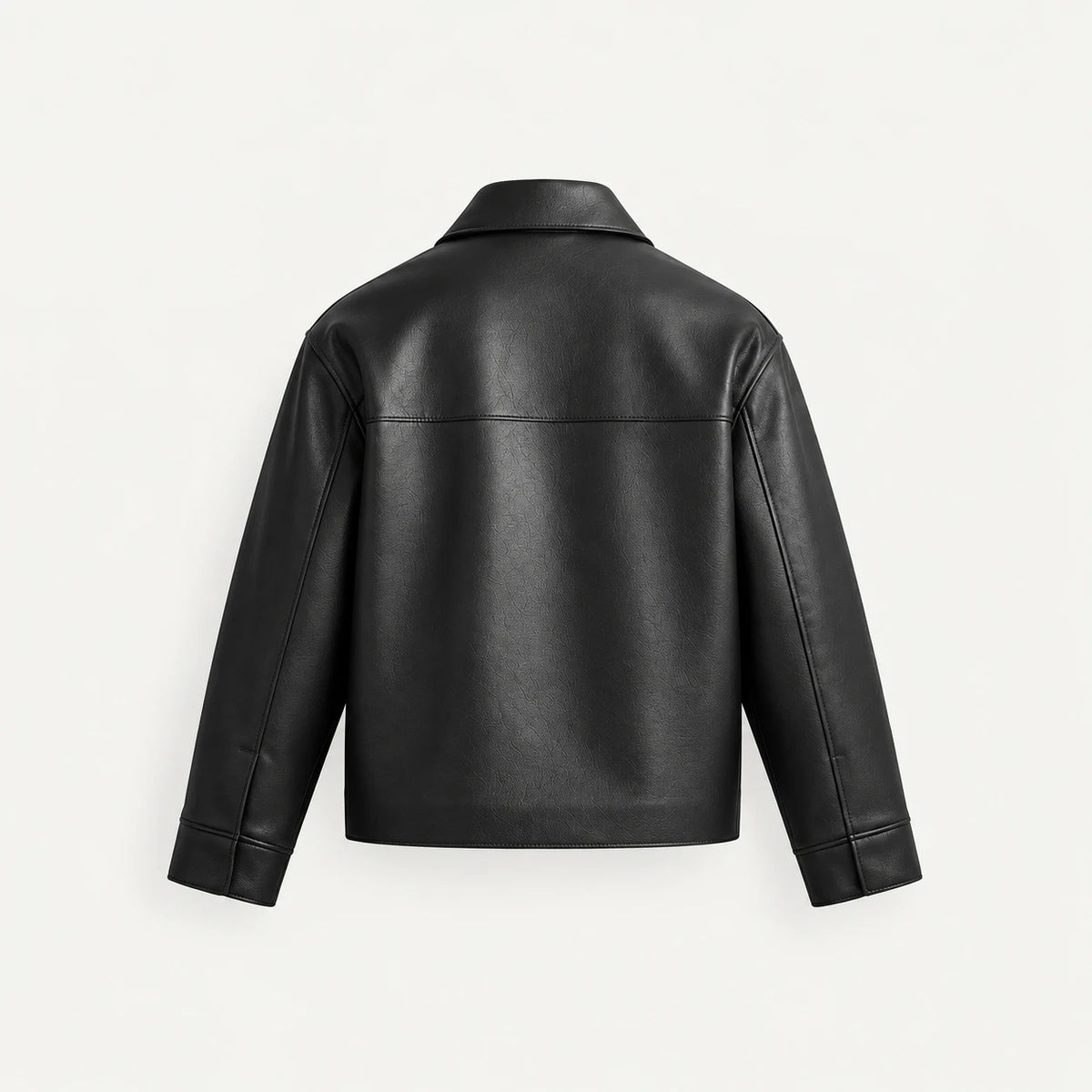 CLASSIC LEATHER ZIP JACKET – Schwarz